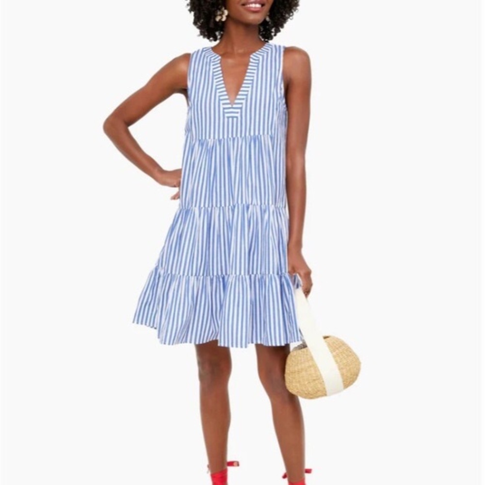 Blue and White Stripe Sleeveless Cotton Poplin Kenzo Dress
POMANDER PLACE - Picture 1 of 9